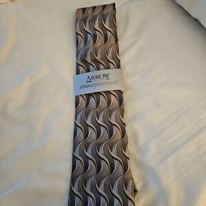 Arrow Men's Stain Resistant Tie - Black and Brown